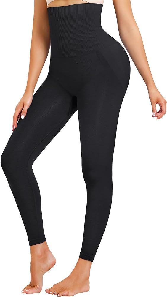 Amazon.com: Nebility Compression Leggings for Women Tummy Control Butt Lifting Shapewear High Wai... | Amazon (US)