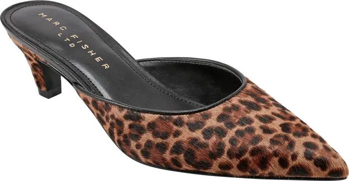 Marc Fisher LTD Rosaly Genuine Calf Hair Kitten Heel Mule (Women) | Nordstrom | Nordstrom