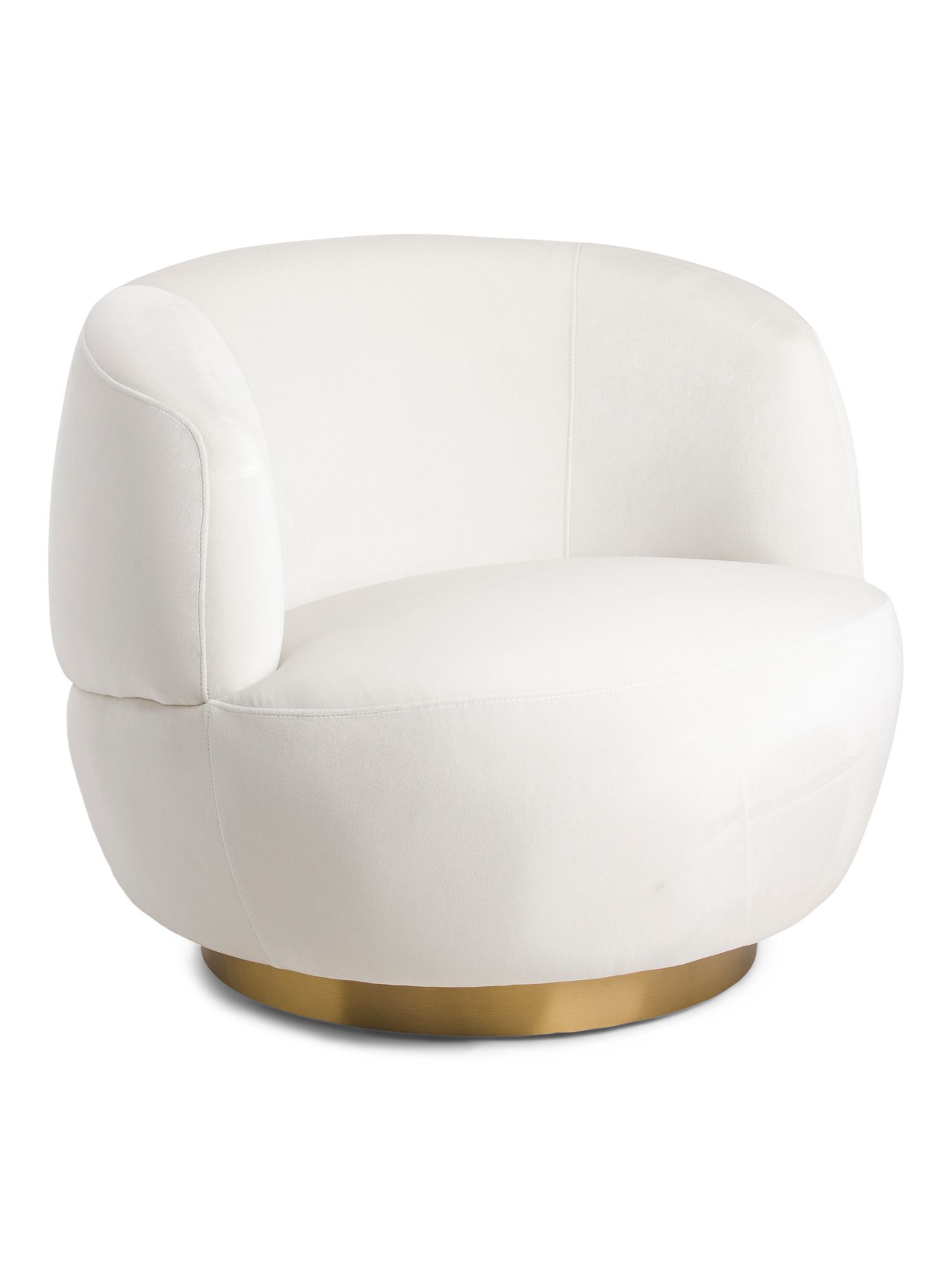 Velvet Swivel Chair With Gold Tone Base | Furniture & Lighting | Marshalls | Marshalls