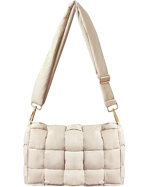 NAARIIAN Puffer Woven Bag Crossbody Purse for Women Padded Cassette Shoulder Bags Trendy Handbags... | Amazon (US)