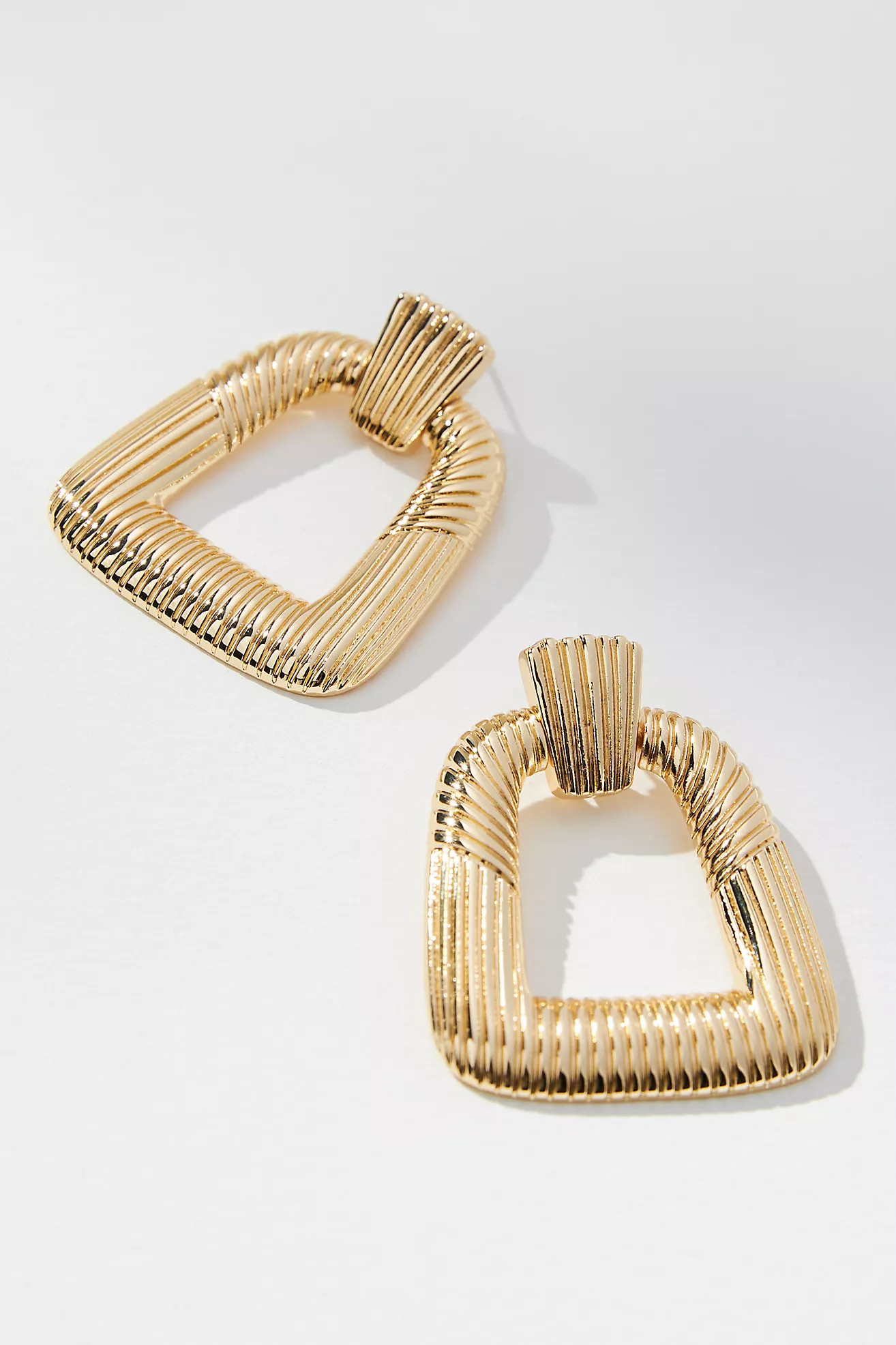 Ribbed Doorknob Drop Earrings | Anthropologie (US)