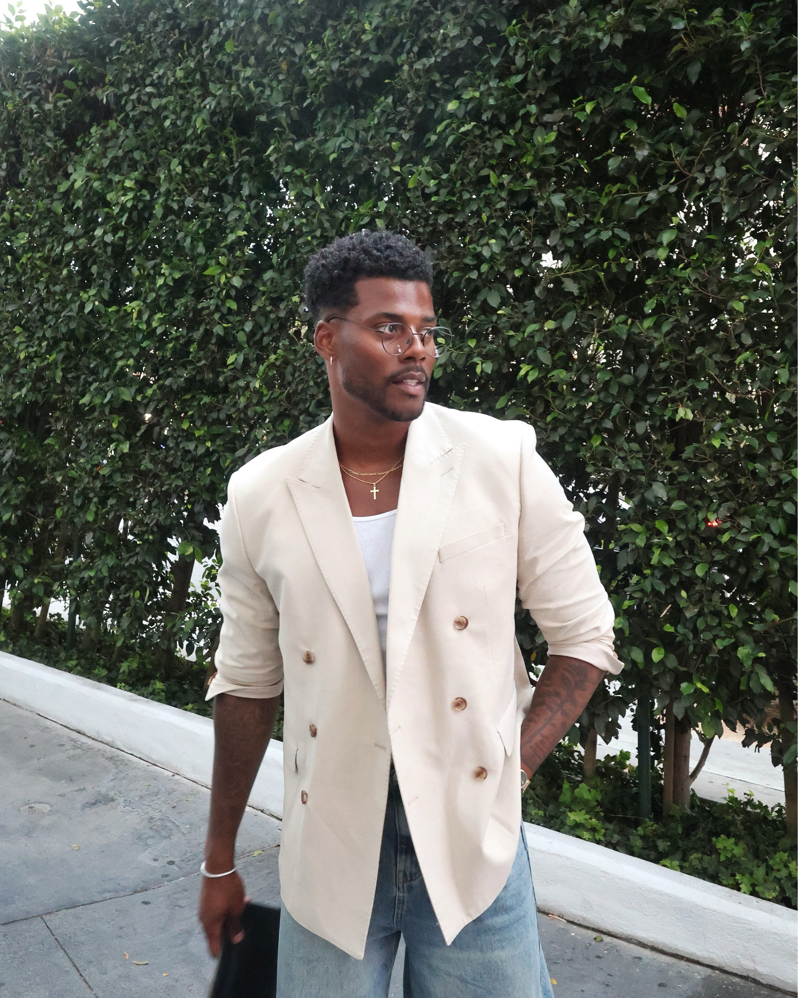 This double breasted blazer is good for those casual moments that you want to add a little polishing too. This was breathable and easy to pair. The wide legged denim is a nice touch and the perfect wash (wash matters lol)  

#LTKSeasonal #LTKHoliday #LTKWedding