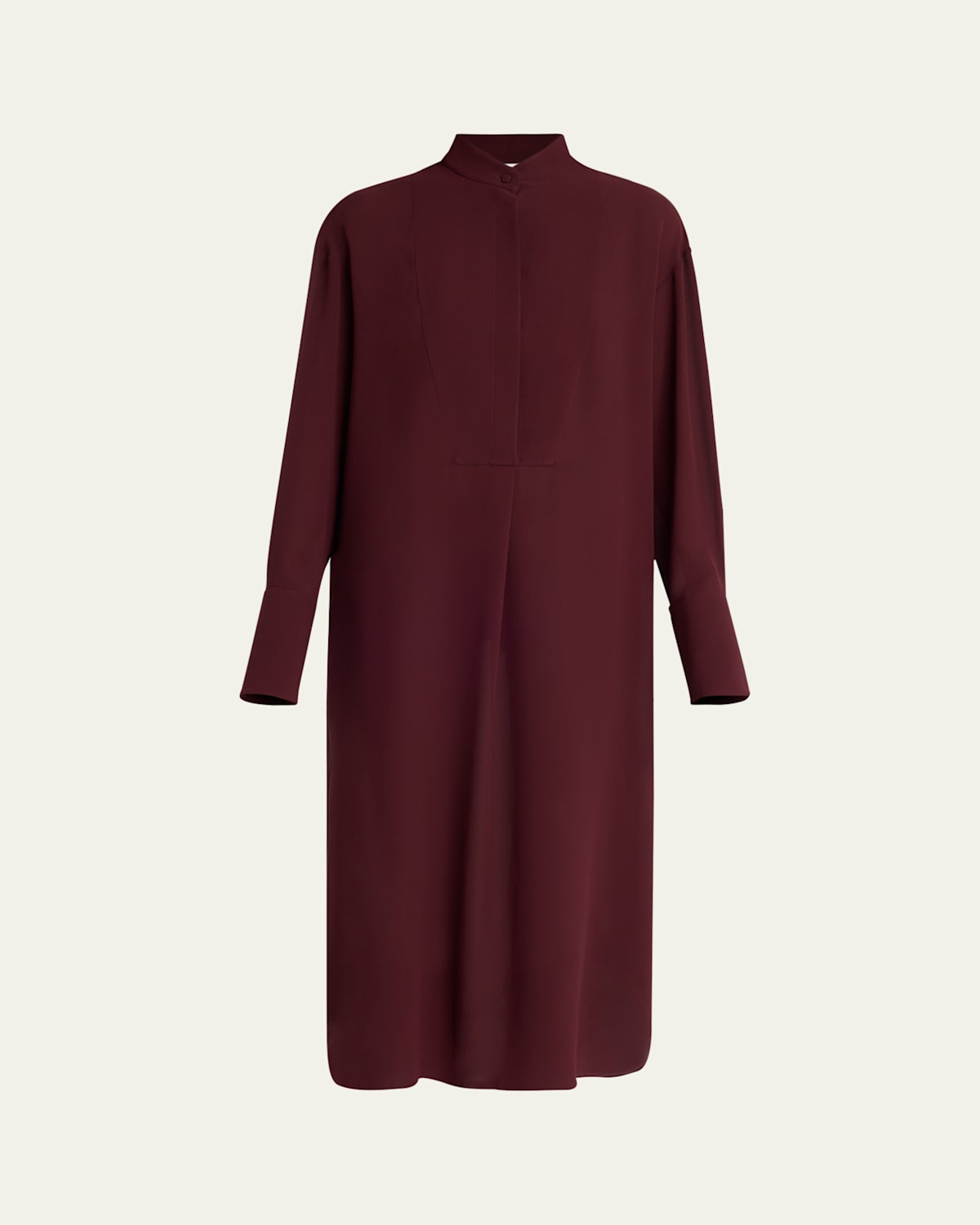 Long-Sleeve Silk Midi Day Shirtdress | Bergdorf Goodman