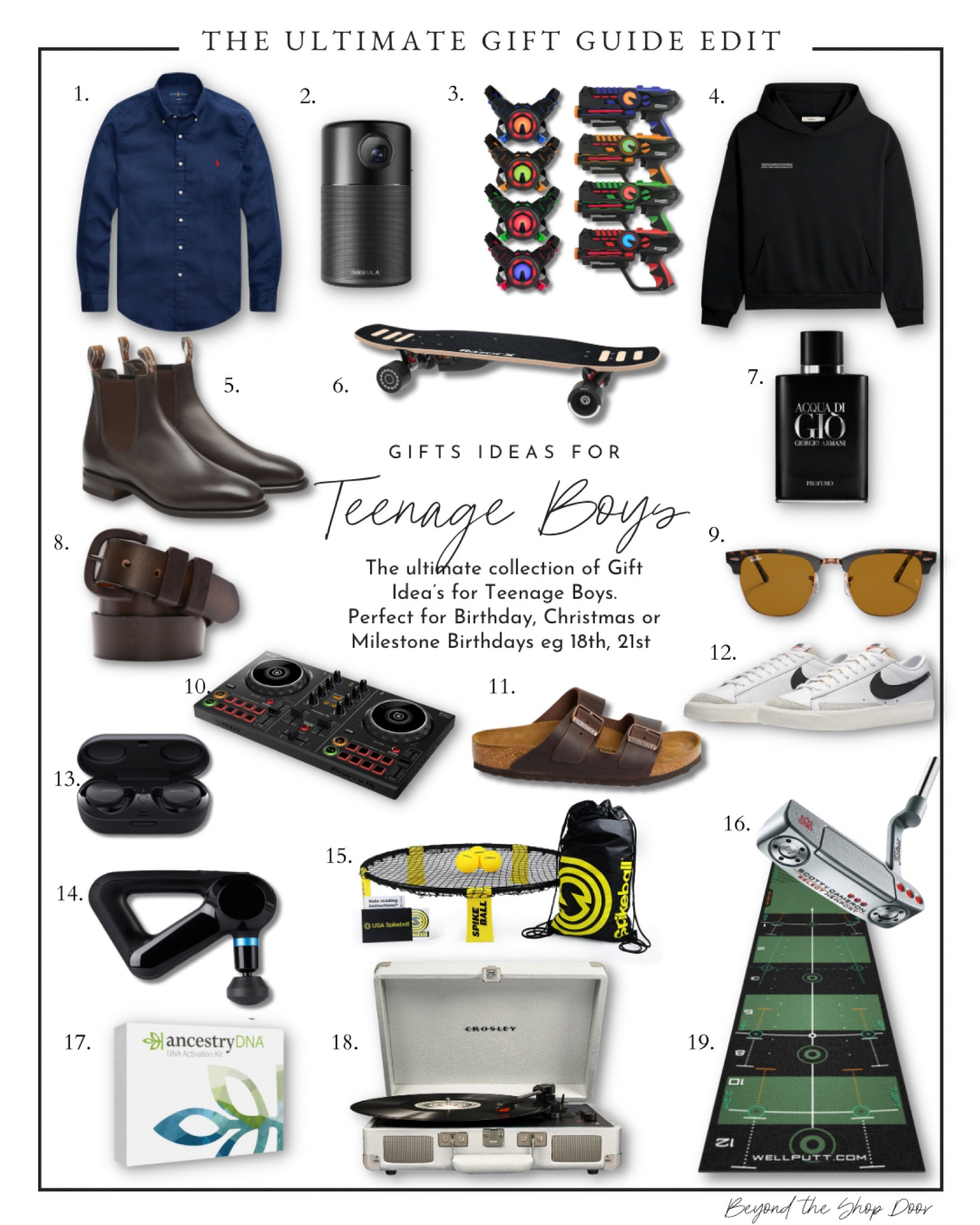 The Best Gift Ideas for Teenage Boys.

The Ultimate Collection of Gift Idea’s for Teenage Boys.

Perfect for Birthdays, Christmas, Graduation or Milestone Birthdays e.g 18th, 21st etc




#LTKGiftGuide #LTKparties #LTKover40