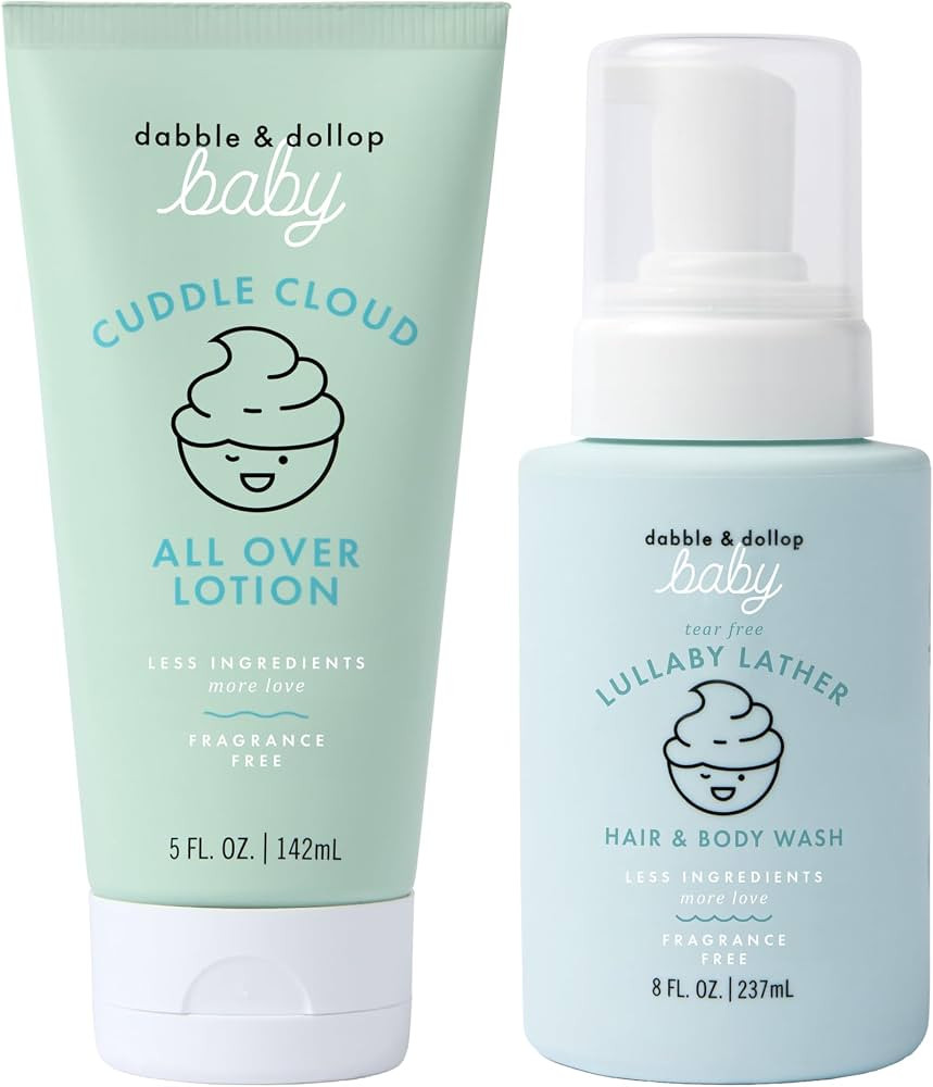 Dabble & Dollop Baby Wash and Lotion Set \u2013 Award-Winning, Fragrance-Free 2-in-1 Baby Shampoo... | Amazon (US)
