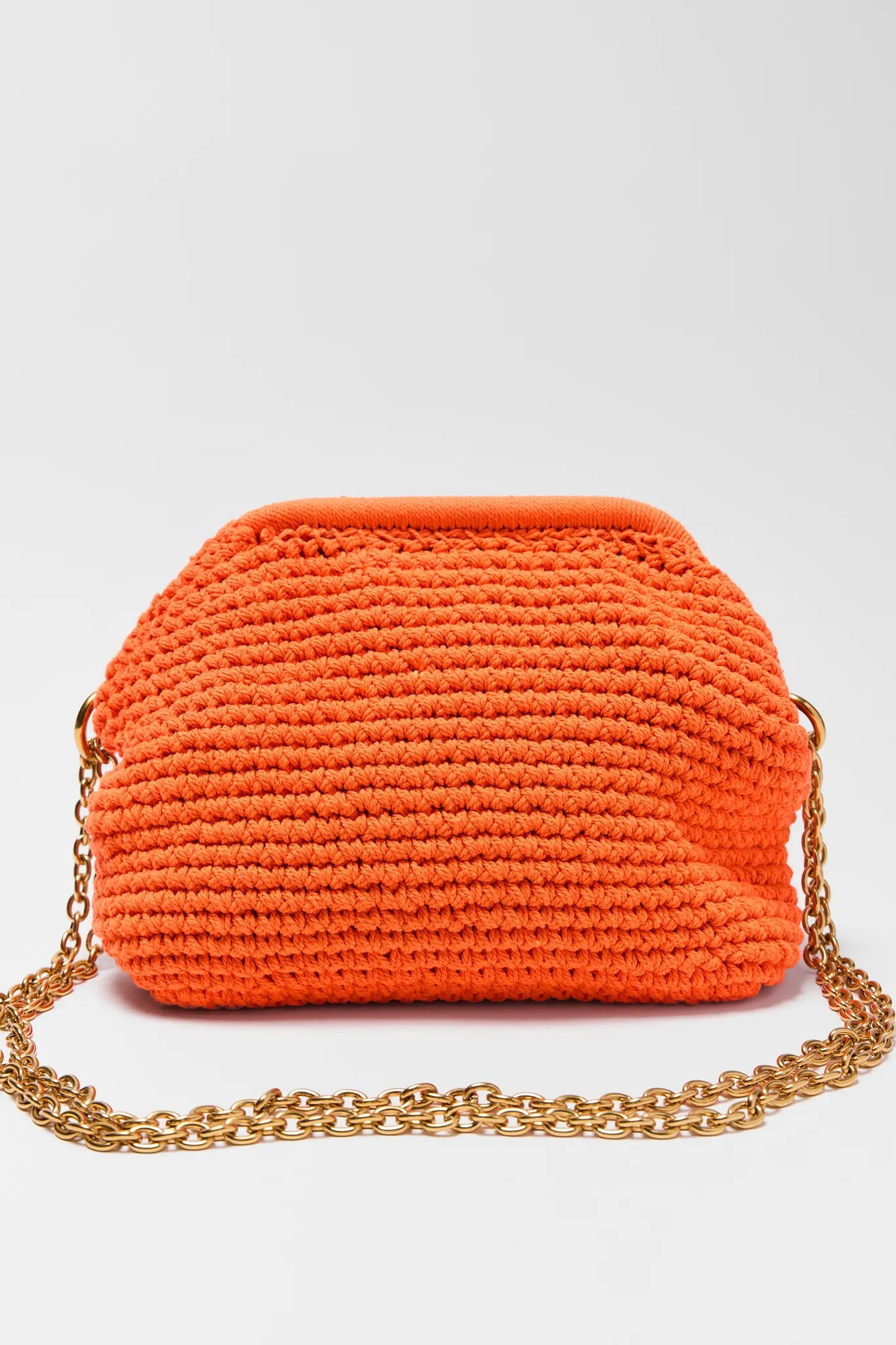 Gabbie Orange Crochet Shoulder Bag | Avara