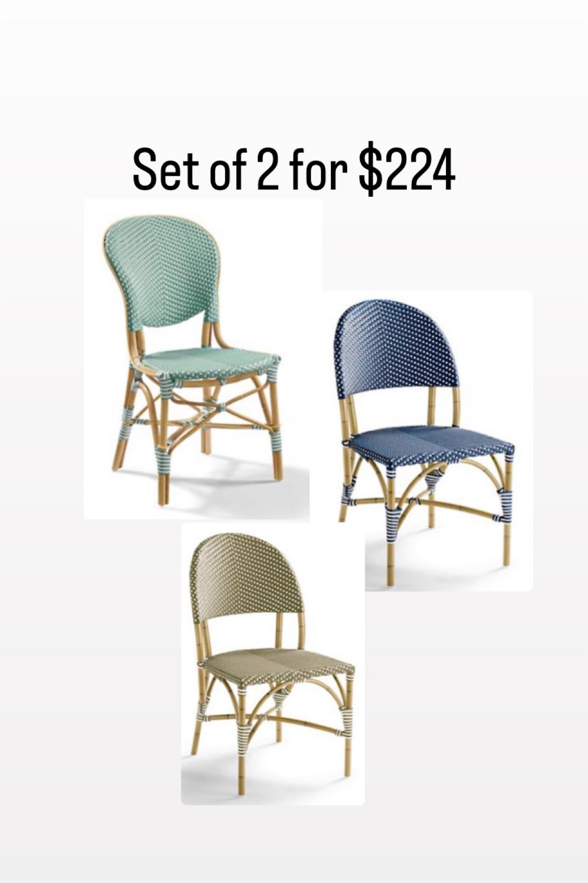 Parisian bistro riviera French chairs 