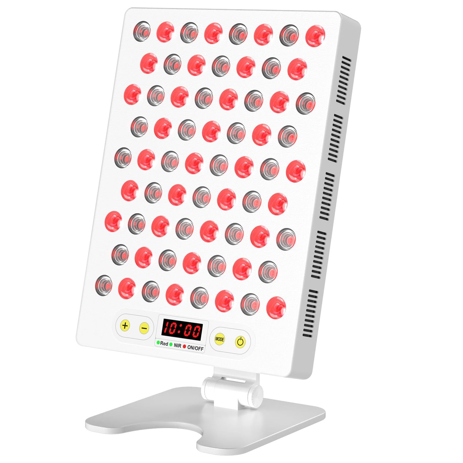 Red Light Therapy Device, Ultra-Thin & Noiseless Red 660nm Near Infrared 850nm Infrared Light Therapy with 68pcs Dual Chips LEDs & Adjustable Stand for Recovery, Skin Health, 100W (White) | Amazon (US)