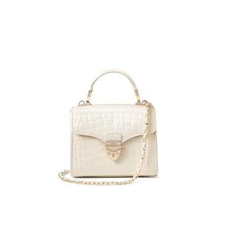 Mini Mayfair® Bag
        Ivory Patent Croc | Aspinal of London
