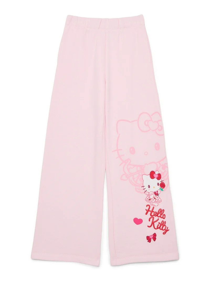 Hello Kitty Girls Valentine's Day Fleece Pants, Sizes 4-16 | Walmart (US)