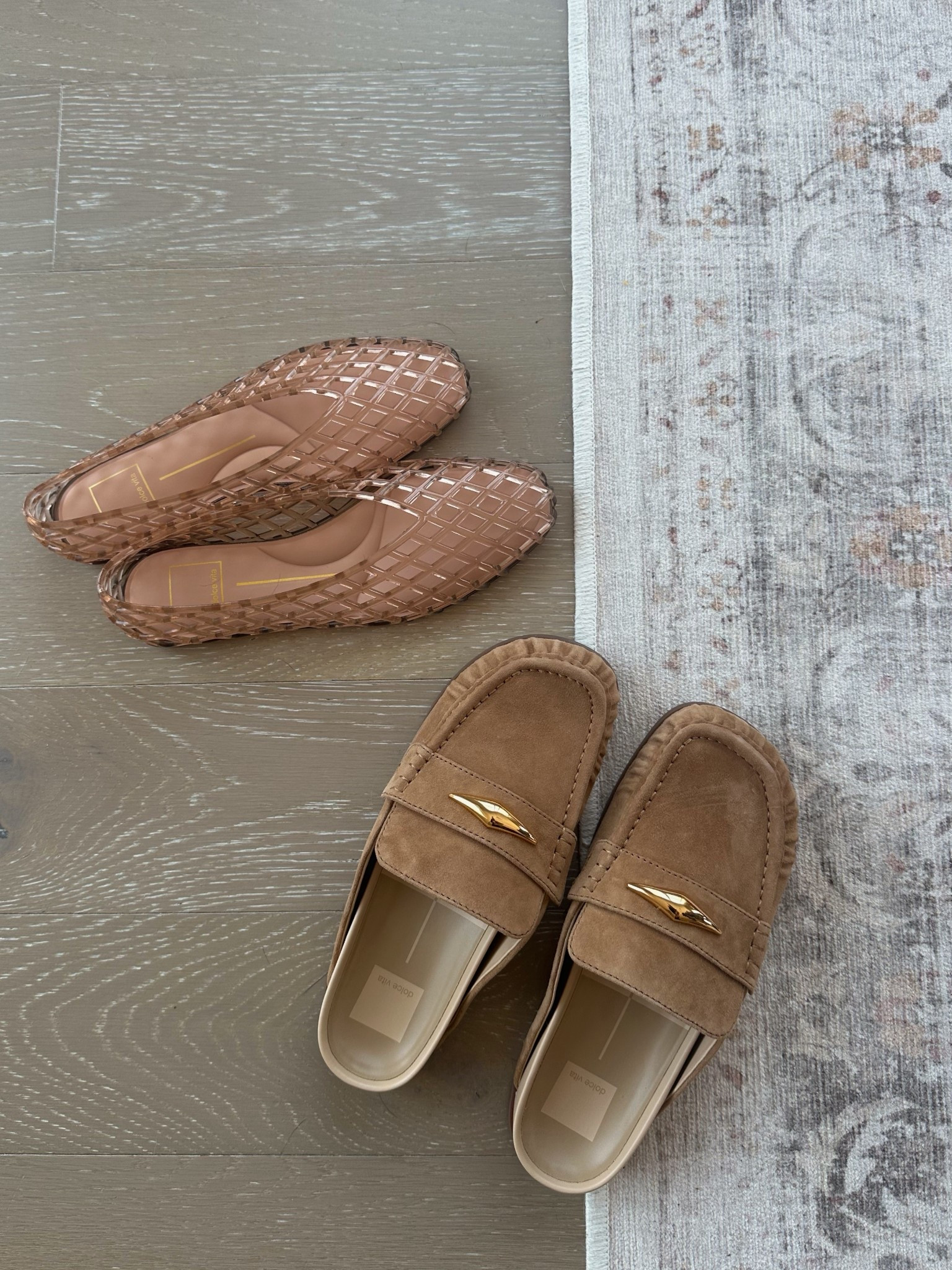New spring shoes I’m obsessed with! Jelly flats in shade mocha fit tts, mules in light brown size down .5

#LTKSeasonal