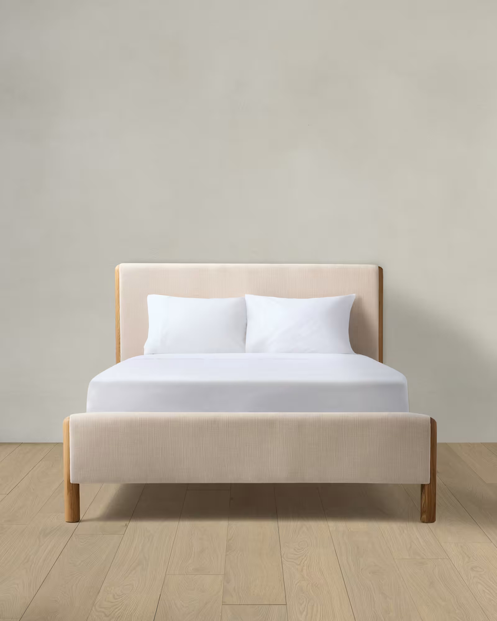 Solid Wood and Performance Linen Bed | Quince