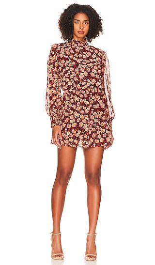 Blouson Mini Dress in Strawberry Fields | Revolve Clothing (Global)
