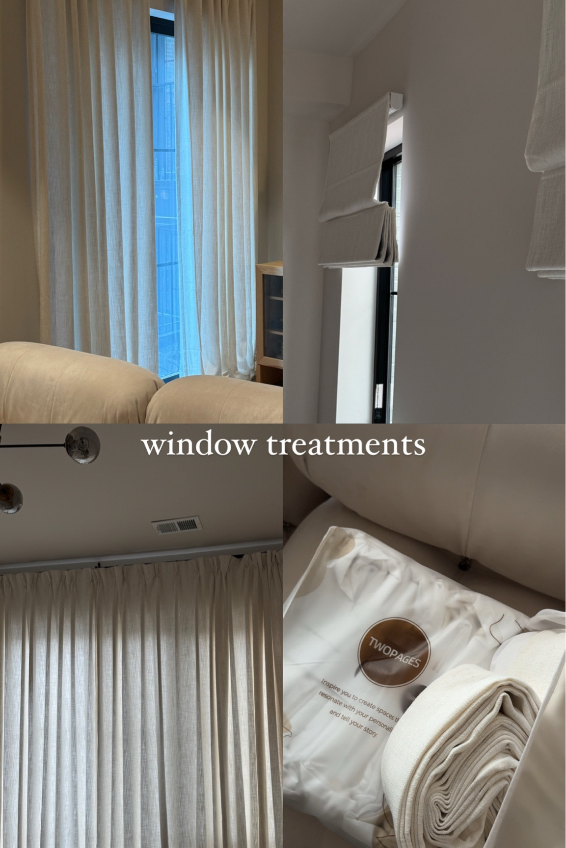 new window treatments links! 
i chose the color ivory white for all of mine