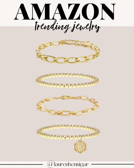 amazon jewelry favorites, amazon gold jewelry, amazon stackable bracelets, amazon gold beaded bracelets

#LTKunder50 #LTKstyletip #LTKFind