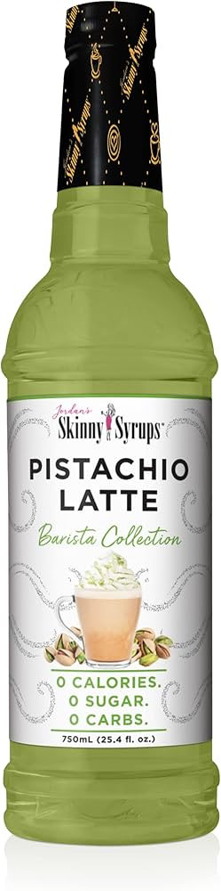 Jordan's Skinny Syrups Sugar Free Coffee Syrup, Pistachio Flavor Drink Mix, Zero Calorie Flavorin... | Amazon (US)