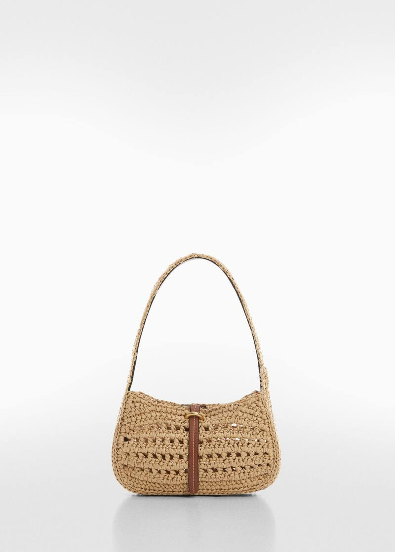 Natural fiber shoulder bag -  Women | Mango USA | MANGO (US)