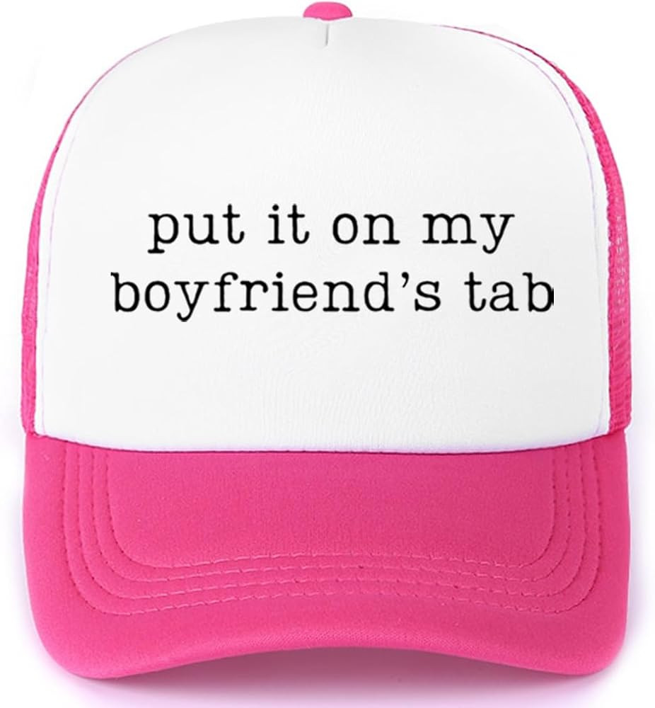 Put It On My Boyfriend\u2019s Tab Trucker Hat, Breathable Mesh Baseball Cap Adjustable Snapback | Amazon (US)