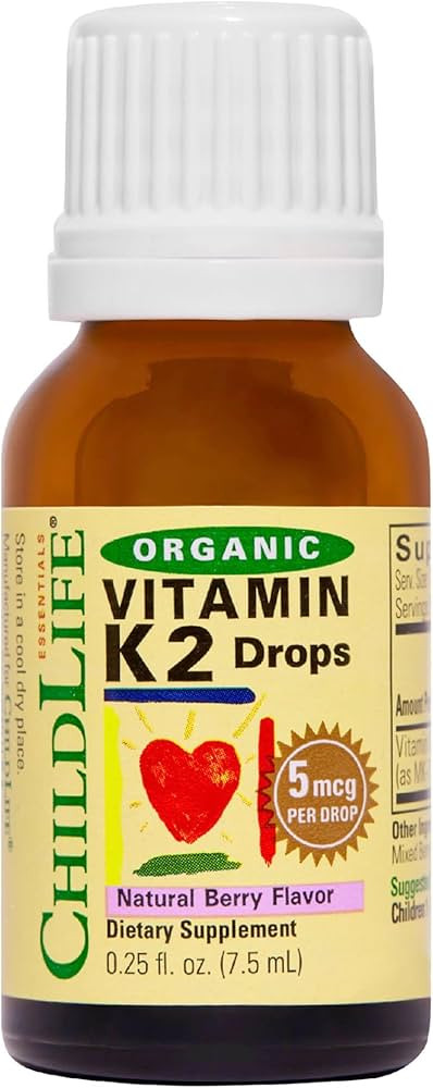 CHILDLIFE Essentials Organic Vitamin K2 Drops - Infant Toddler Baby Vitamin K, K2 Supplement, Vit... | Amazon (US)