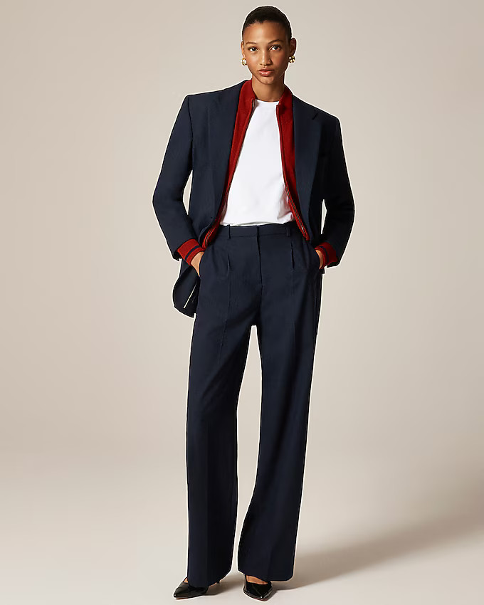 Essential wide-leg pant in Italian studio wool blend | J. Crew US