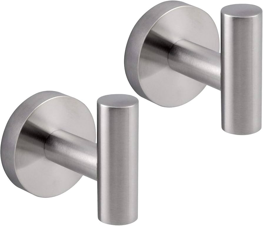 GERZWY Bathroom Towel Hook SUS 304 Stainless Steel Single Coat/Robe Clothes Hook for Bath Kitchen... | Amazon (US)