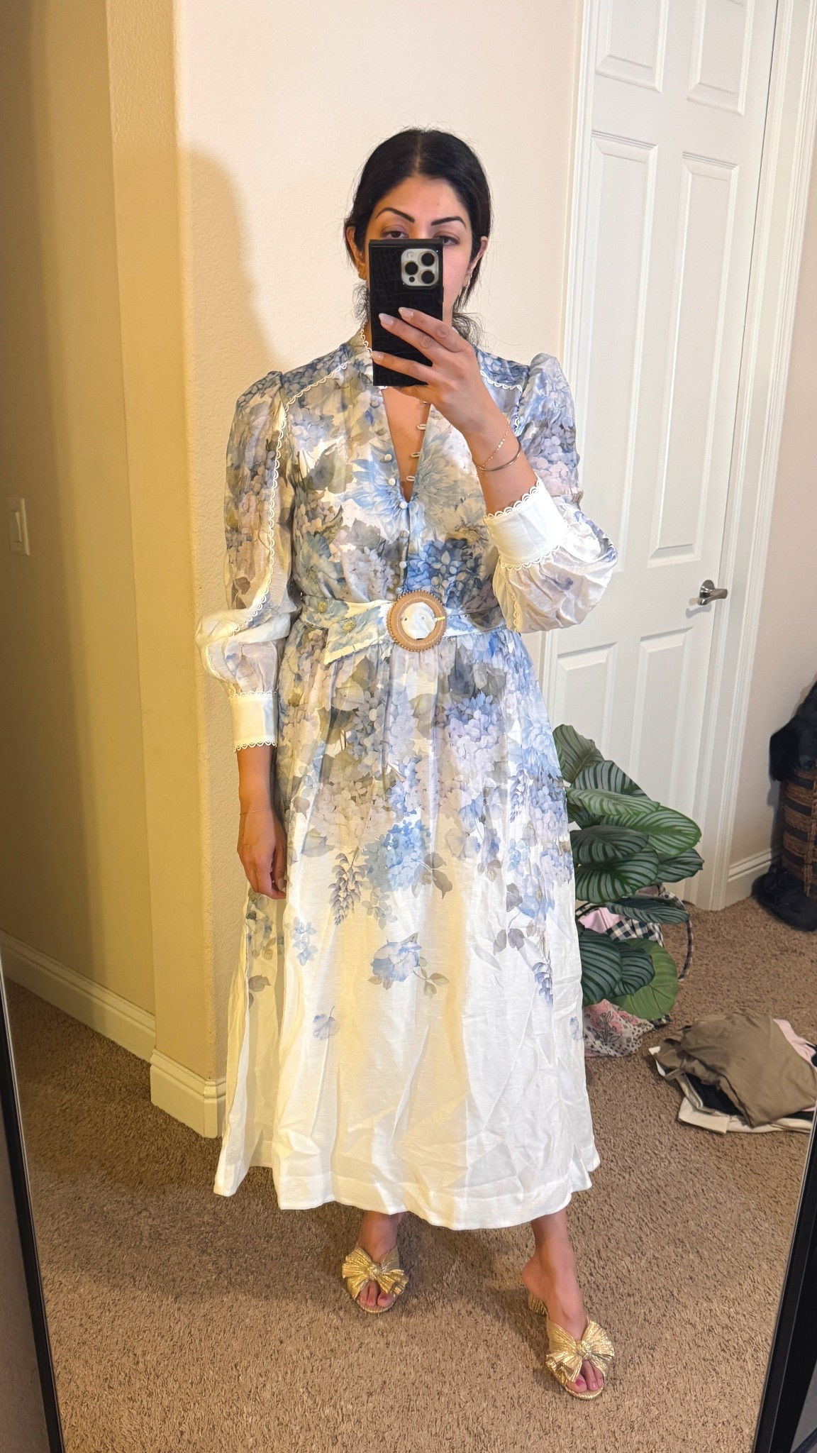 This summer dress looks like Zimmermann but a fraction of the price. It’s lightweight linen blend. Available in other colors and mini dress version. 
Runs a little big so size down if inbetween sizes. I’m wearing a 10. 
#zimmermann #nordstrom #floraldress #femininedress #tailored #gardenparty #summerdress #weddingguestdress

#LTKStyleTip #LTKWedding #LTKSummerEdit