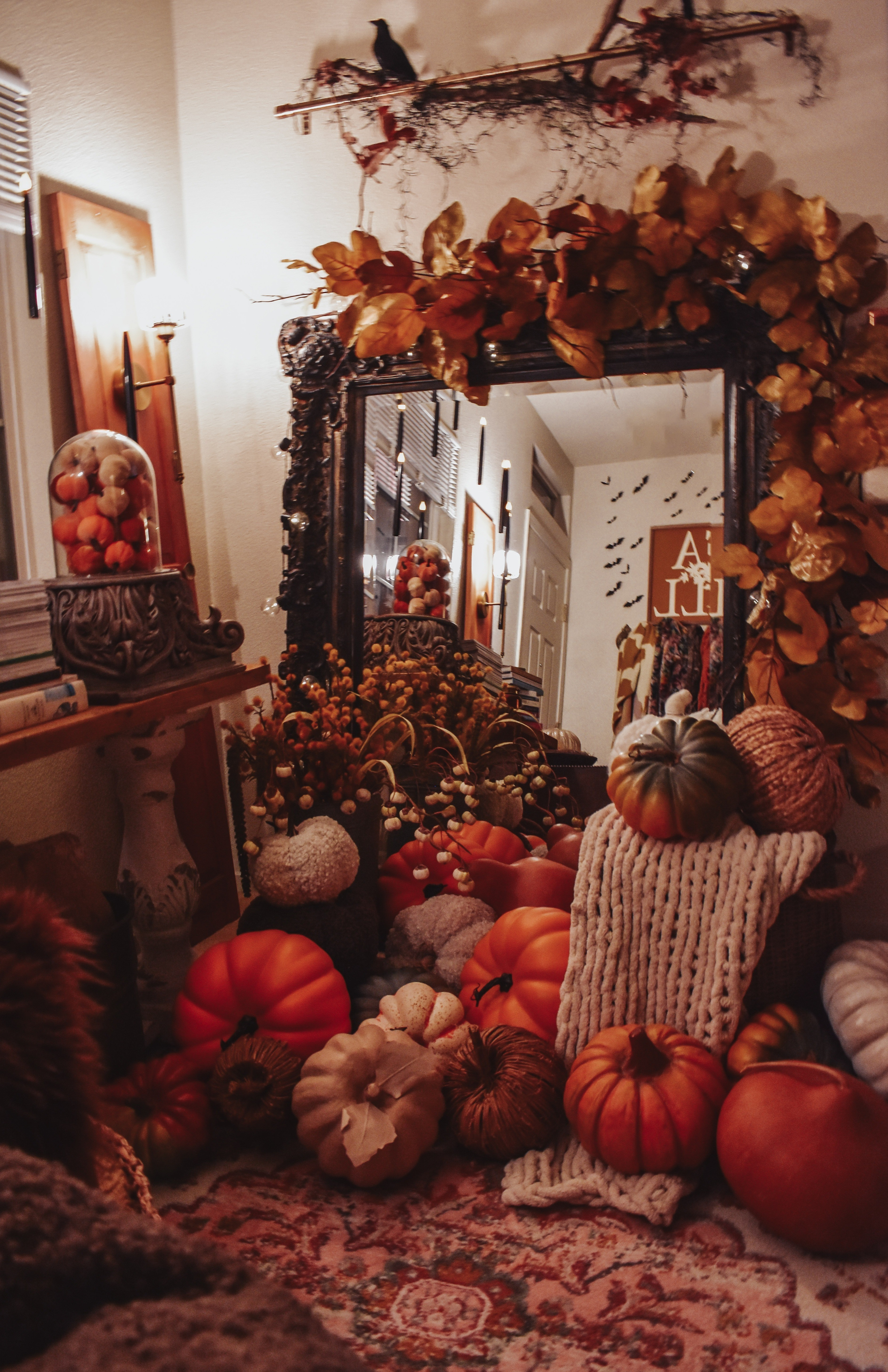 Fall home decorPumpkinsCozy Fall decorFall garland I used about 9-12 stems to create the garland. 

#LTKSeasonal #LTKHome #LTKParties