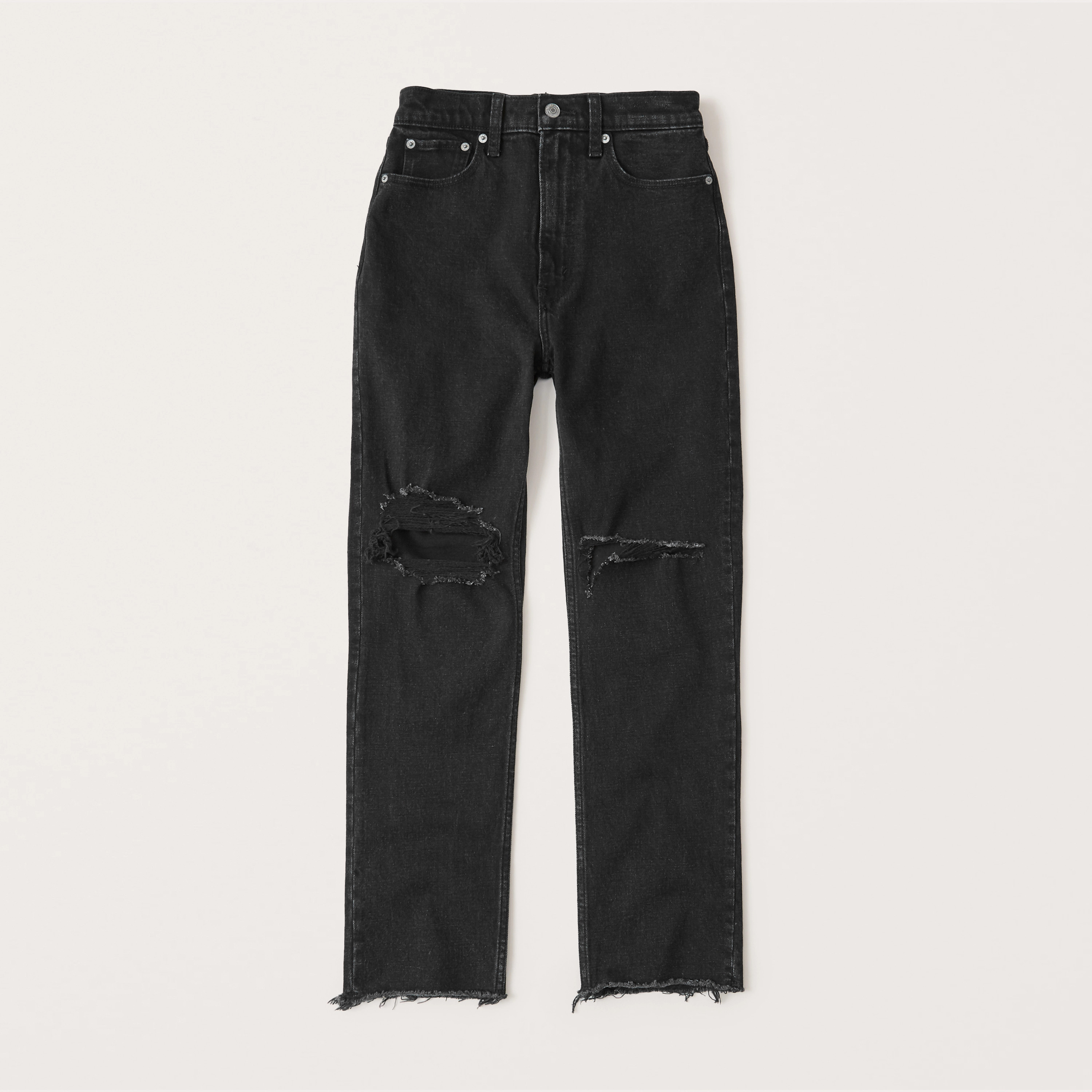 Ultra High Rise Ankle Straight Jeans | Abercrombie & Fitch (US)