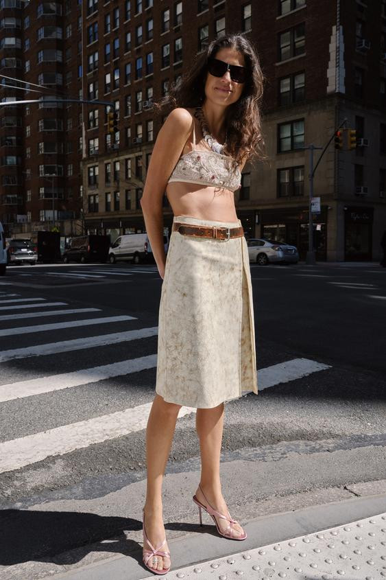 ZW COLLECTION LIMITED EDITION LEATHER SKIRT | Zara US