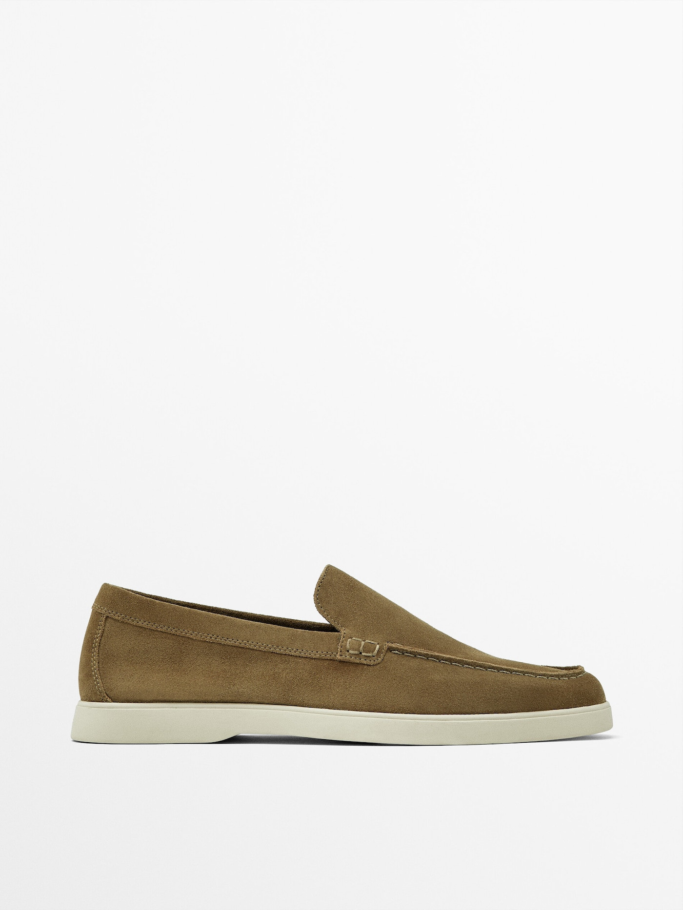 Split suede leather loafers | Massimo Dutti UK