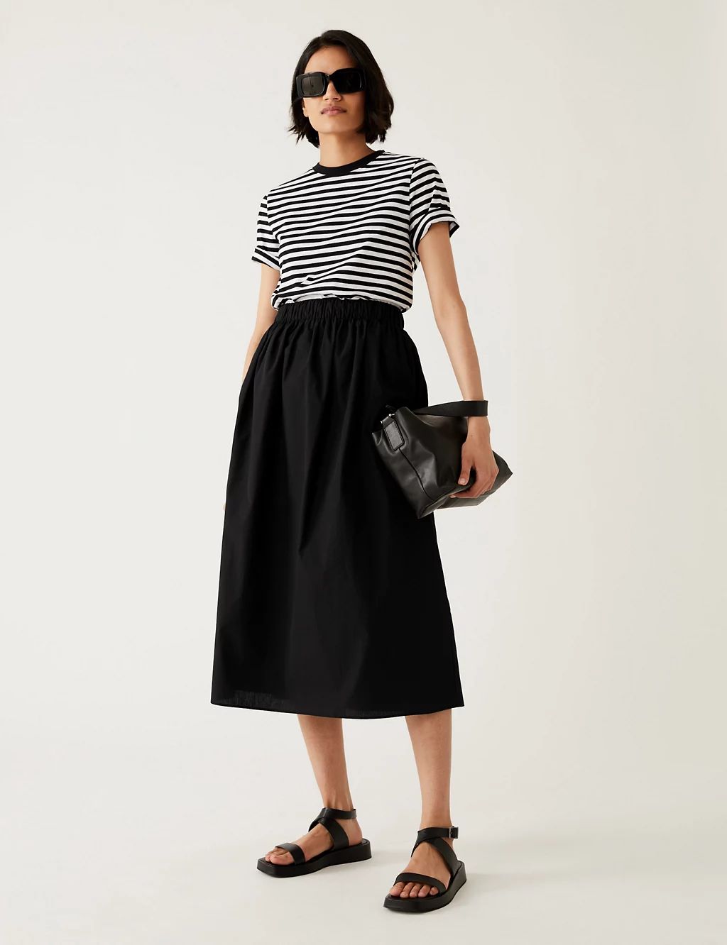 Pure Cotton Midaxi A-Line Skirt | Marks & Spencer (UK)