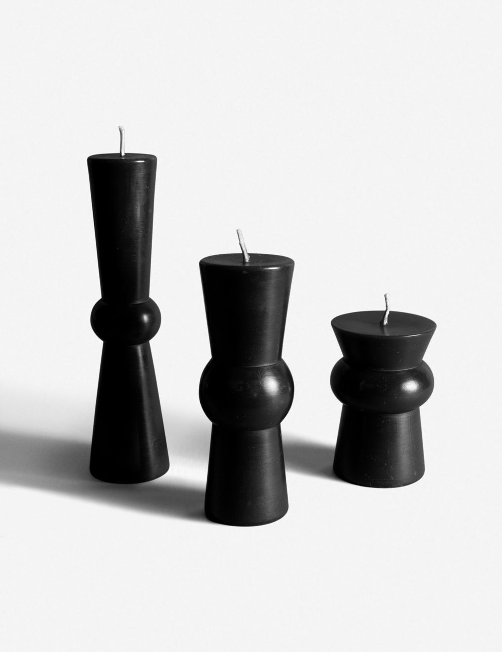 Wren Pillar Candle, Black | Lulu and Georgia 