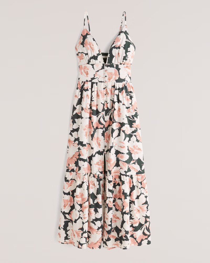 Button-Through Maxi Dress | Abercrombie & Fitch (US)