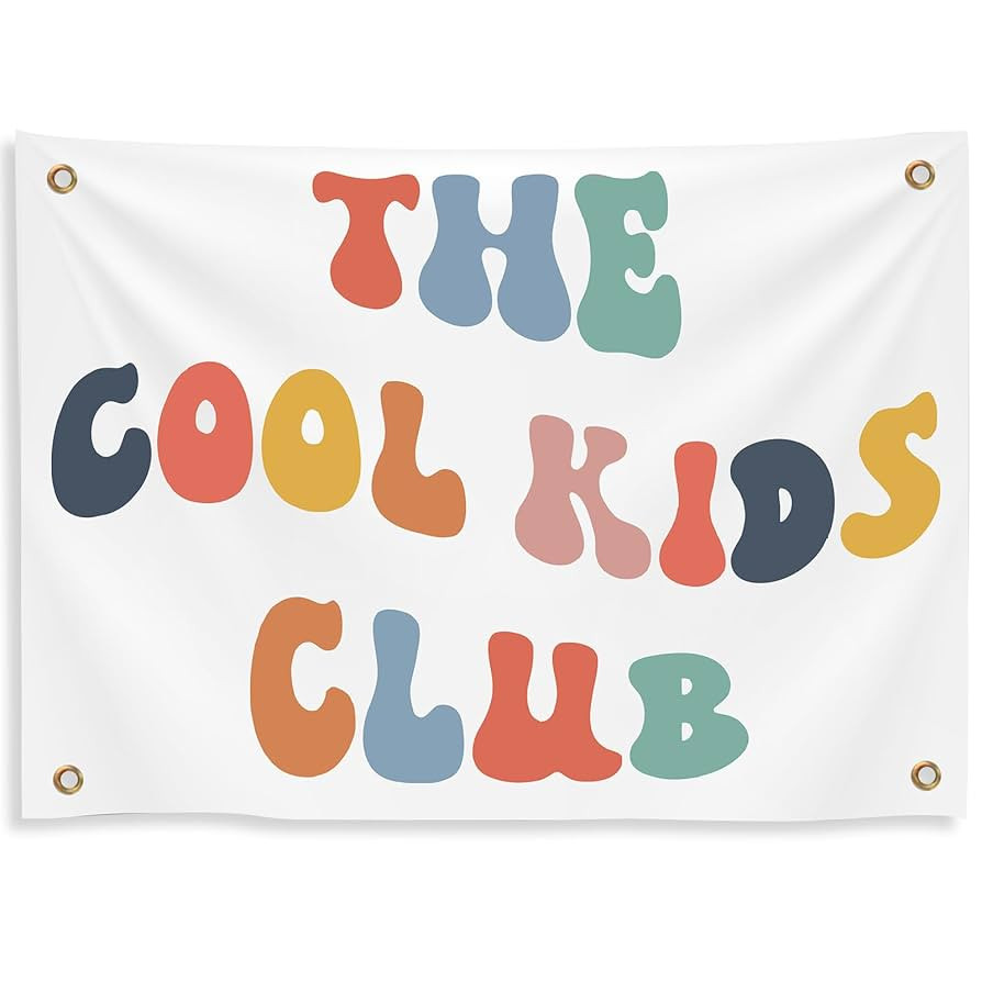 Yinkin The Cool Kids Club Wall Banner Long Live Boyhood Banner Toddler Tapestry Wall Hanging Boho... | Amazon (US)