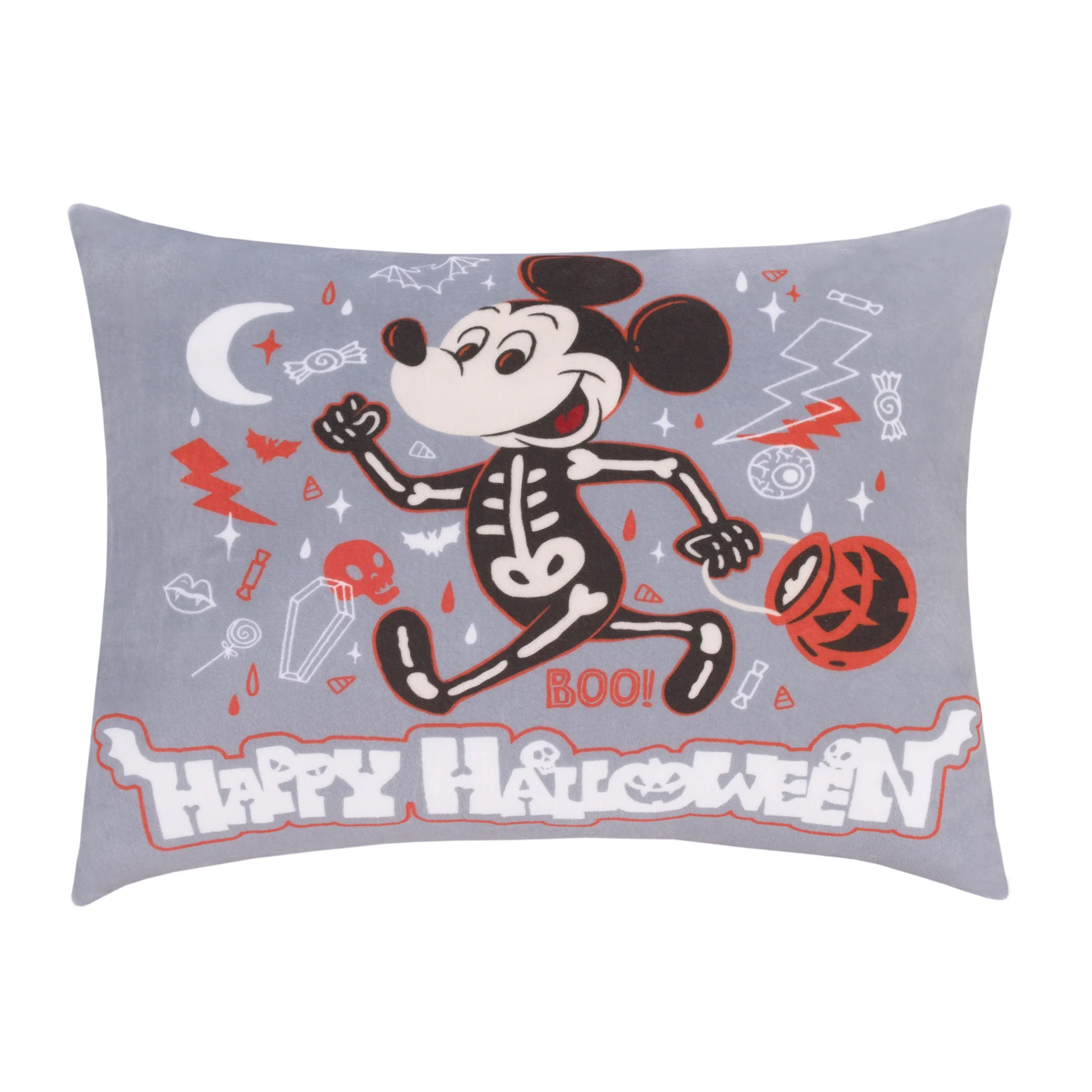 Disney Mickey Mouse Squishy Toddler Pillow, 15x12", Gray, Rectangular shape, Halloween - Walmart.... | Walmart (US)