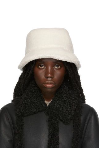 Off-White Faux-Shearling Wera Bucket Hat | SSENSE