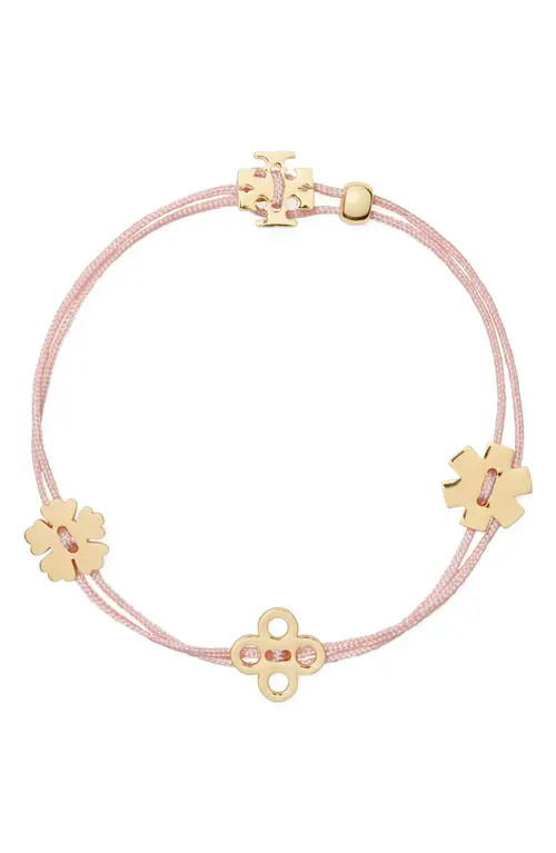 Tory Burch Forget Me Not Cord Bracelet in Pink at Nordstrom | Nordstrom