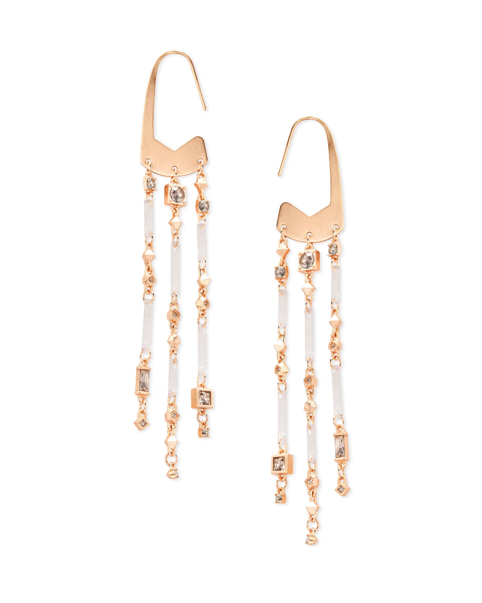 Corza Rose Gold Statement Earrings in Blush Mix | Kendra Scott