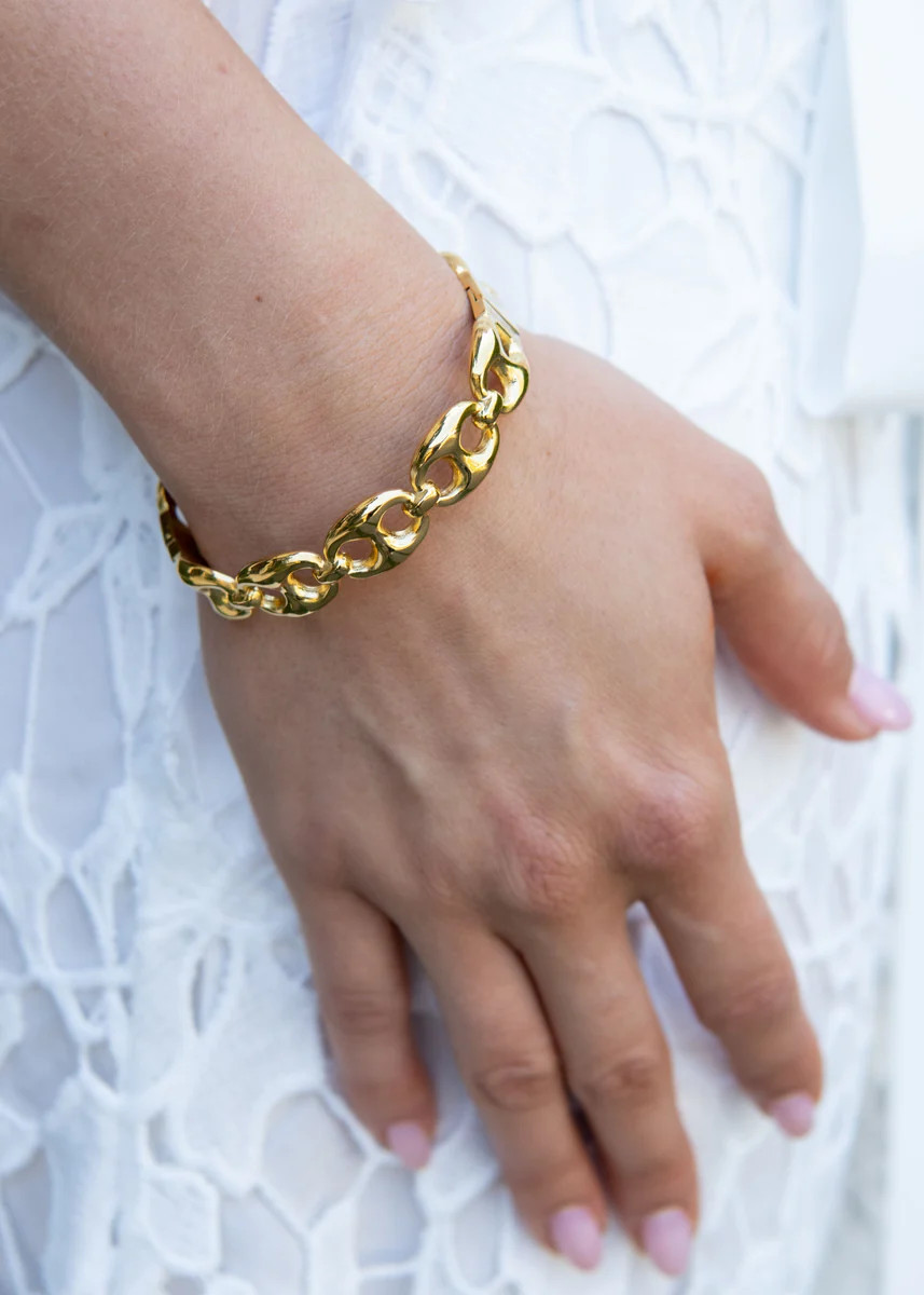 Nilli Link Stainless Steel Gold Bracelet | Benaar La