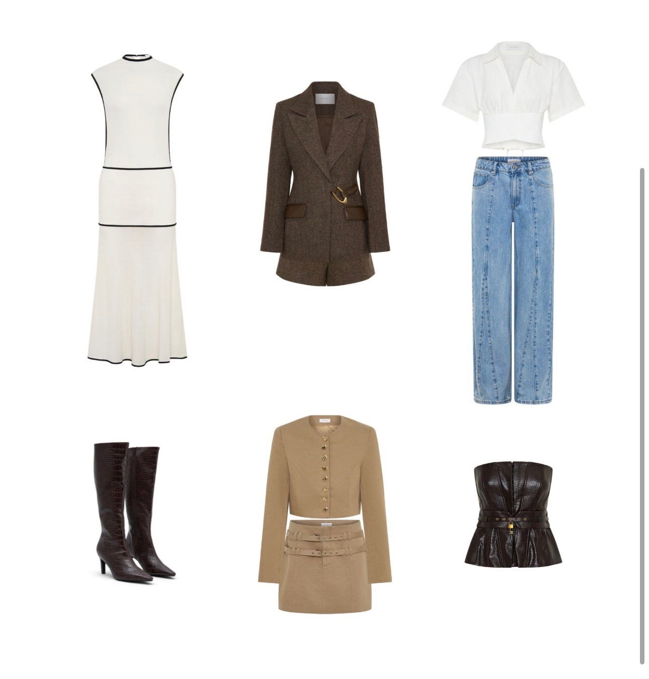Reined in, but never boring  Meshki🤎

This edit is all about elevated structure + soft femininity tailored blazers, cinched waists, creamy knits, and rich espresso tones. Think equestrian-inspired, but wearable for everyday.

The kind of pieces you’ll reach for when you want to feel put together without trying too hard:
– the perfect structured blazer
– a creamy minimal dress
– vintage-wash denim that always works
– knee-high boots to pull it all together

Timeless, polished, and quietly powerful ✨

#LTKgrwm #LTKootd #LTKWorkwear