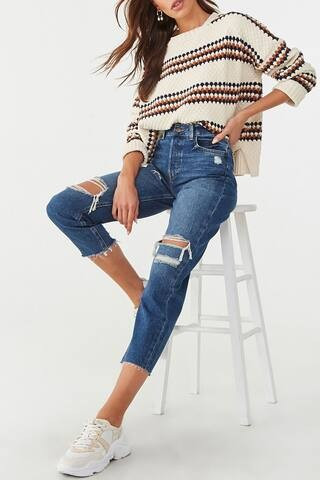 The Larchmont Distressed Straight-Leg Jeans | Forever 21 (US)