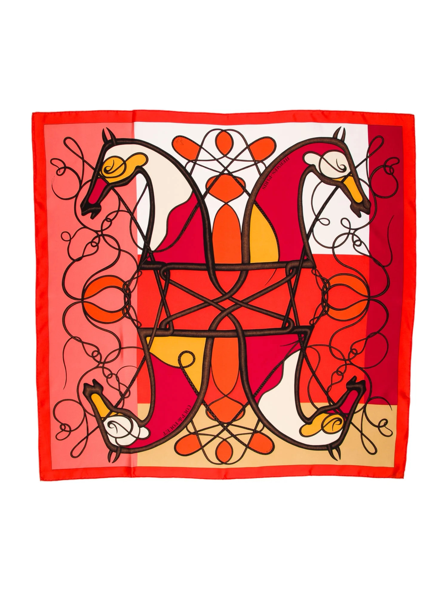 Hermès Coup de Fouet Silk Scarf - Orange Scarves and Shawls, Accessories - HER835054 | The RealR... | The RealReal