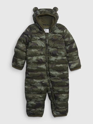 Baby 100% Recycled Lightweight Puffer One-Piece | Gap (US)