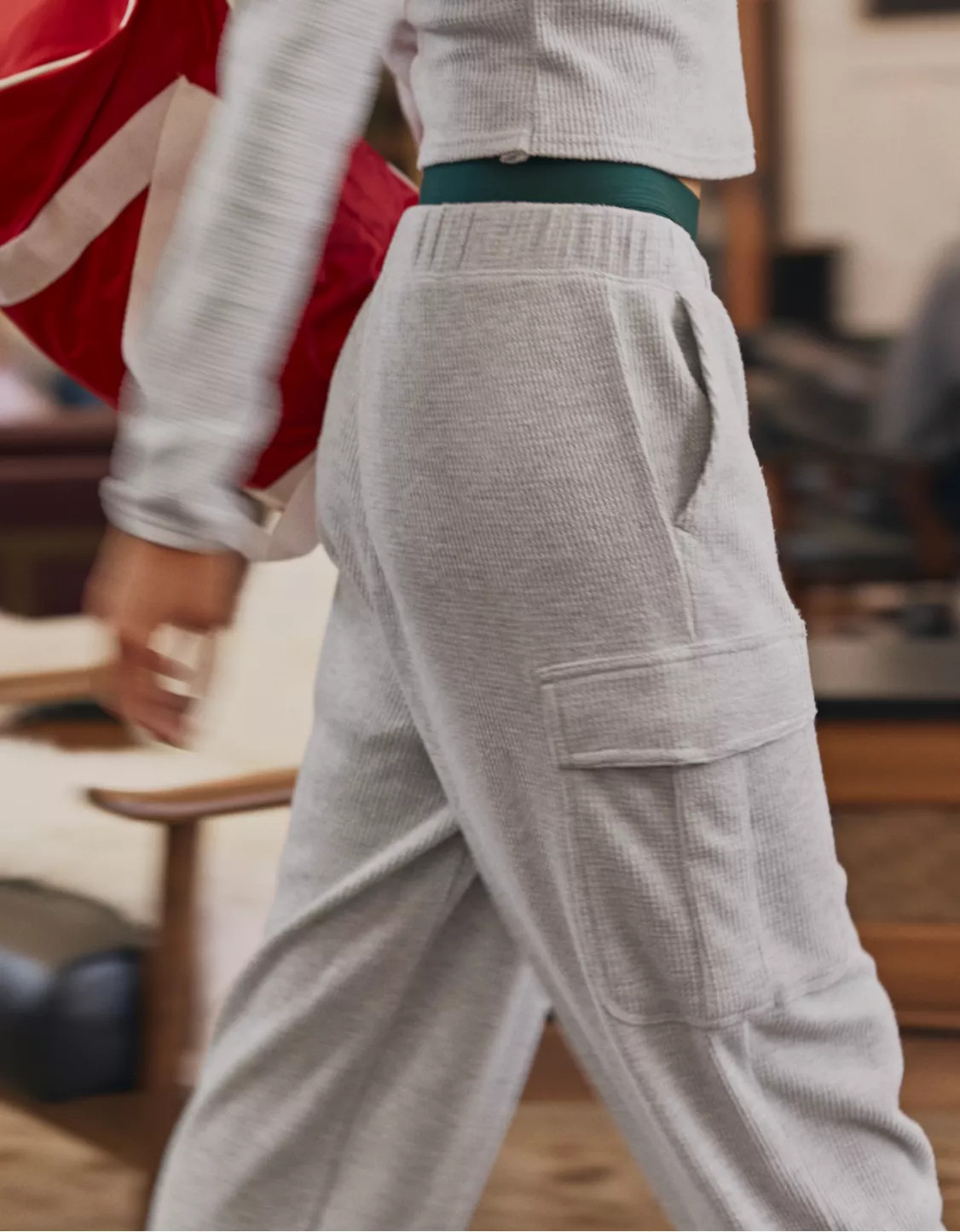 Aerie Traveler Waffle Cargo Jogger | Aerie