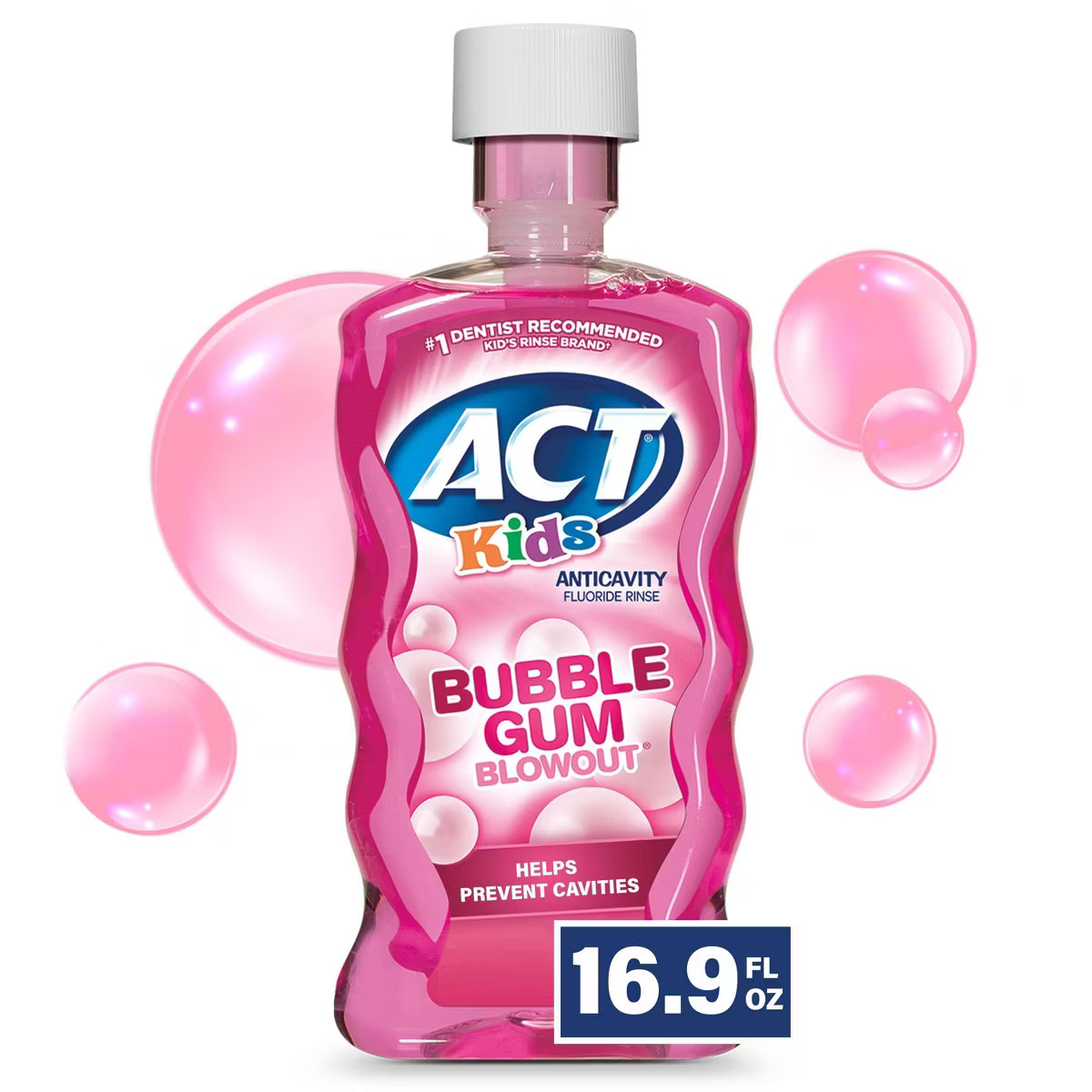 ACT Kids' Bubblegum Blowout Fluoride Rinse - 16.9oz | Target