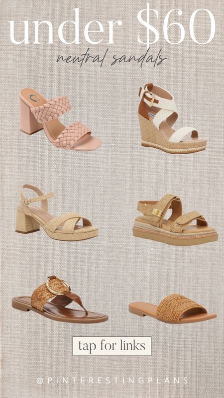 Neutral sandals from DSW all under $60