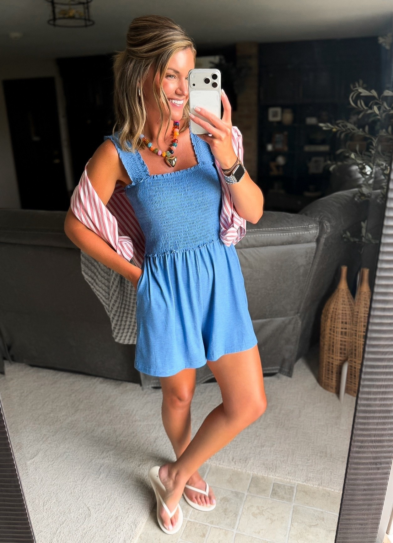 Stretchy, soft, comfy romper perfect for Summer. Bonus, it’s regular bra friendly  
Wearing medium

#LTKSeasonal #LTKmomlife