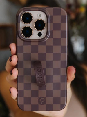 Cocoa Checkered | Loopy Cases