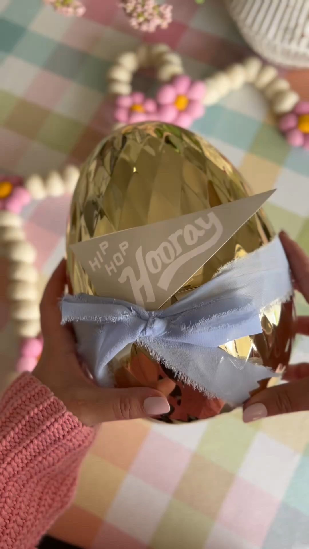 Golden egg gifts for Easter 