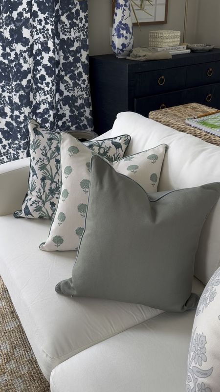 Green pillows, pillows for couch, grandmillennial pillows 

#LTKHome